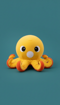 Plush Squeaky Toy In Sunburst Yellow
